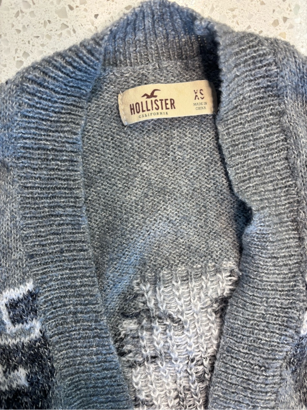 Hollister Women’s Gray-Blue Shawl Collar Cardigan
